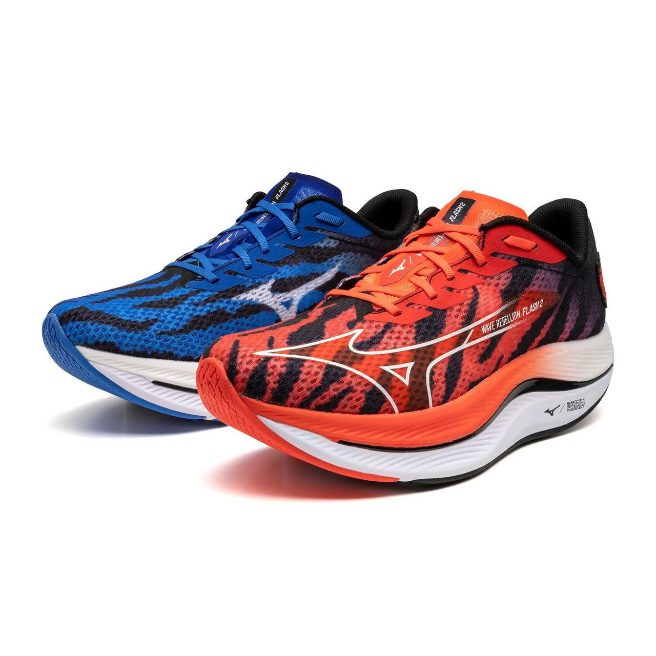 Mizuno Unisex Wave Rebellion Flash 2 Oni Hayai Running Shoe Ignition Red White