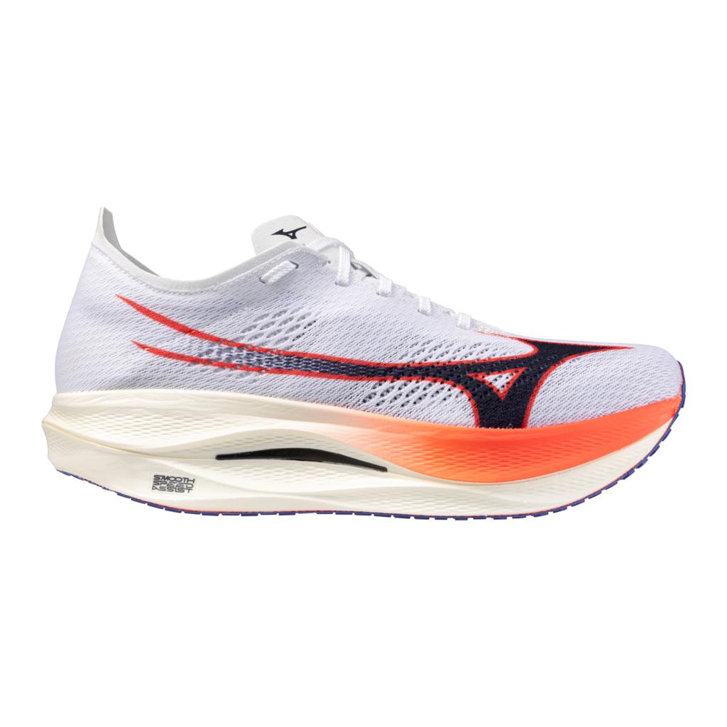Mizuno Unisex Wave Rebellion Pro 3 Lo Running Shoe White Baritone Blue