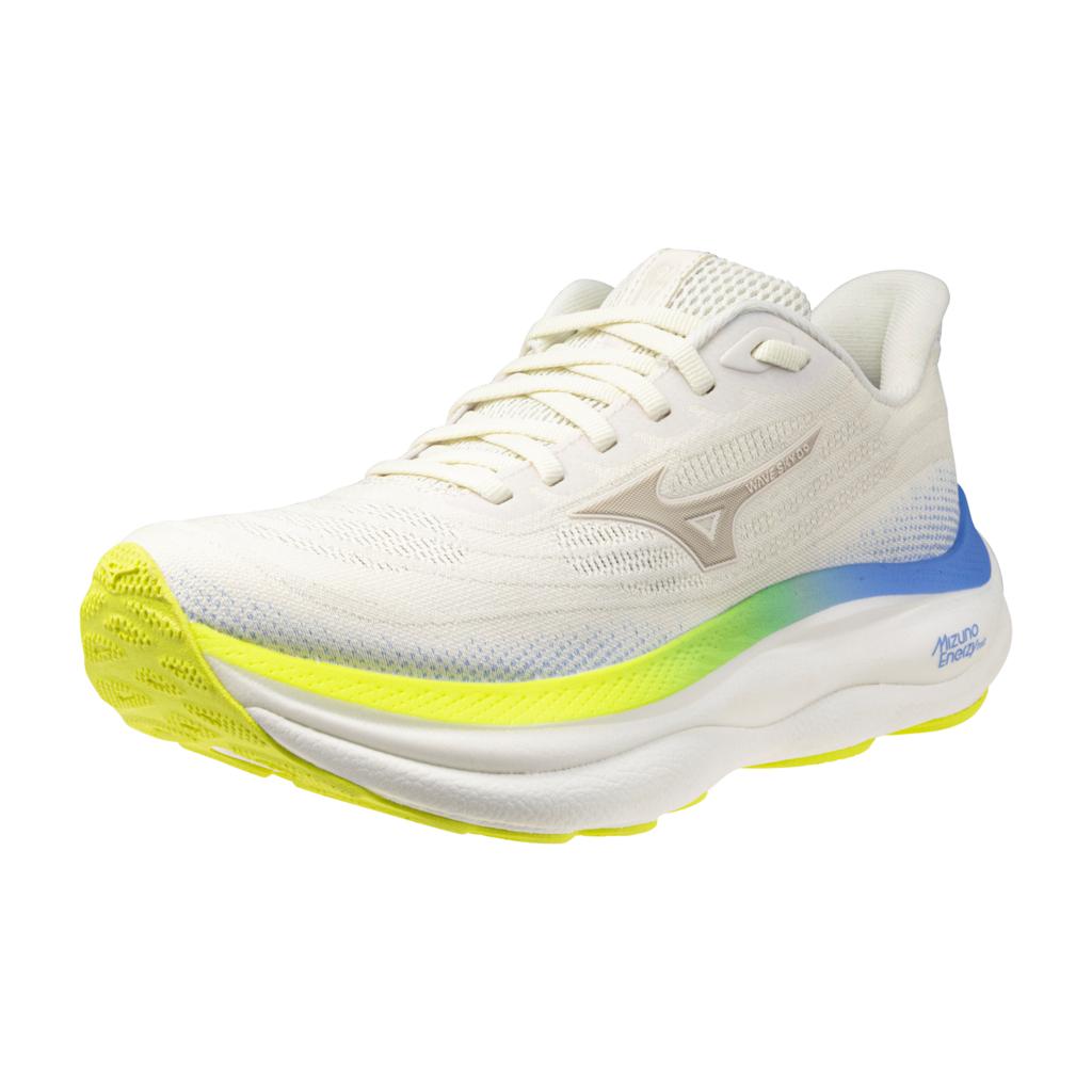 Mizuno Women's Wave Sky 9 Wide D Running Shoe Snow White Silver Birch