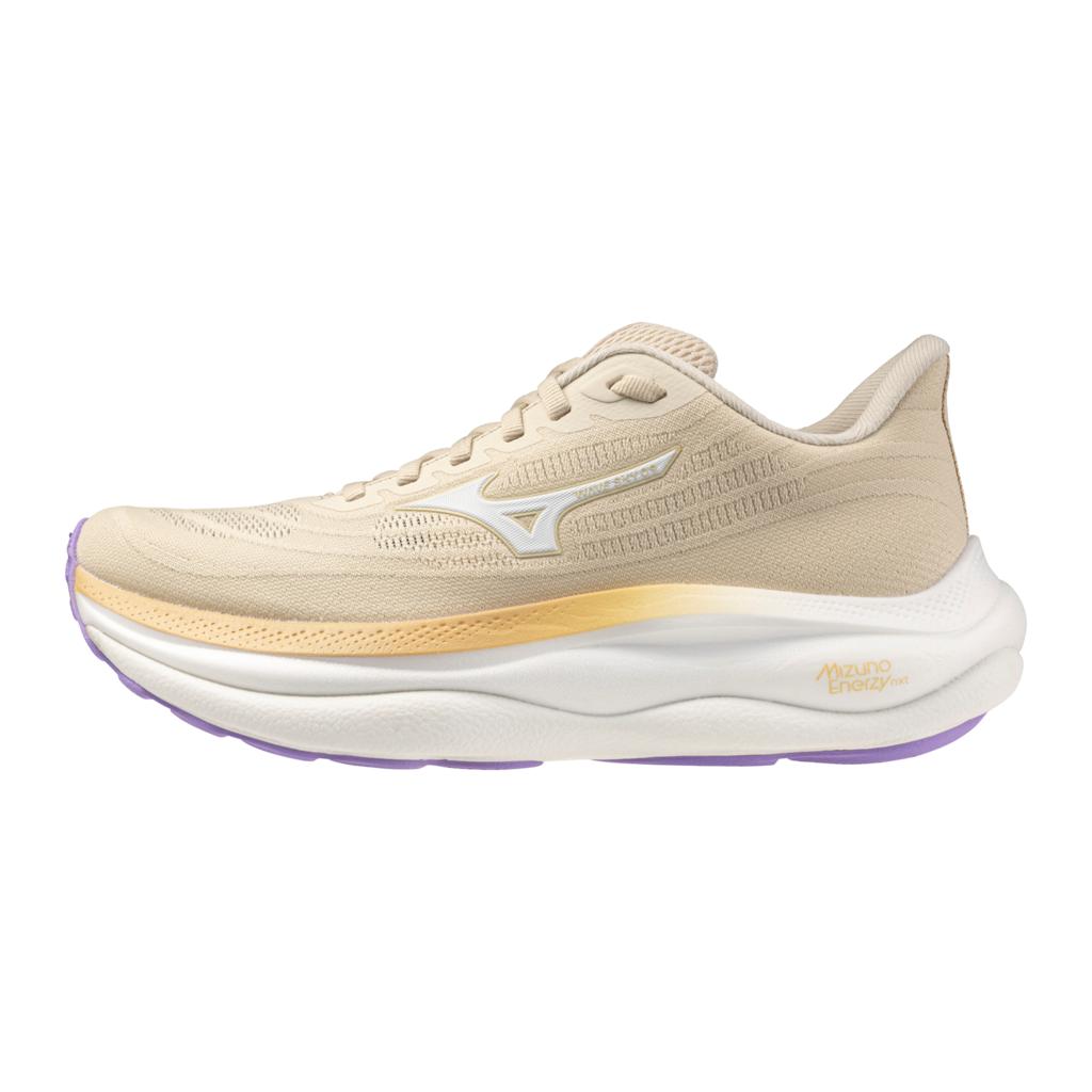 Mizuno Women's Wave Sky 9 Running Shoe Lifestyle Pack Summer Sand White