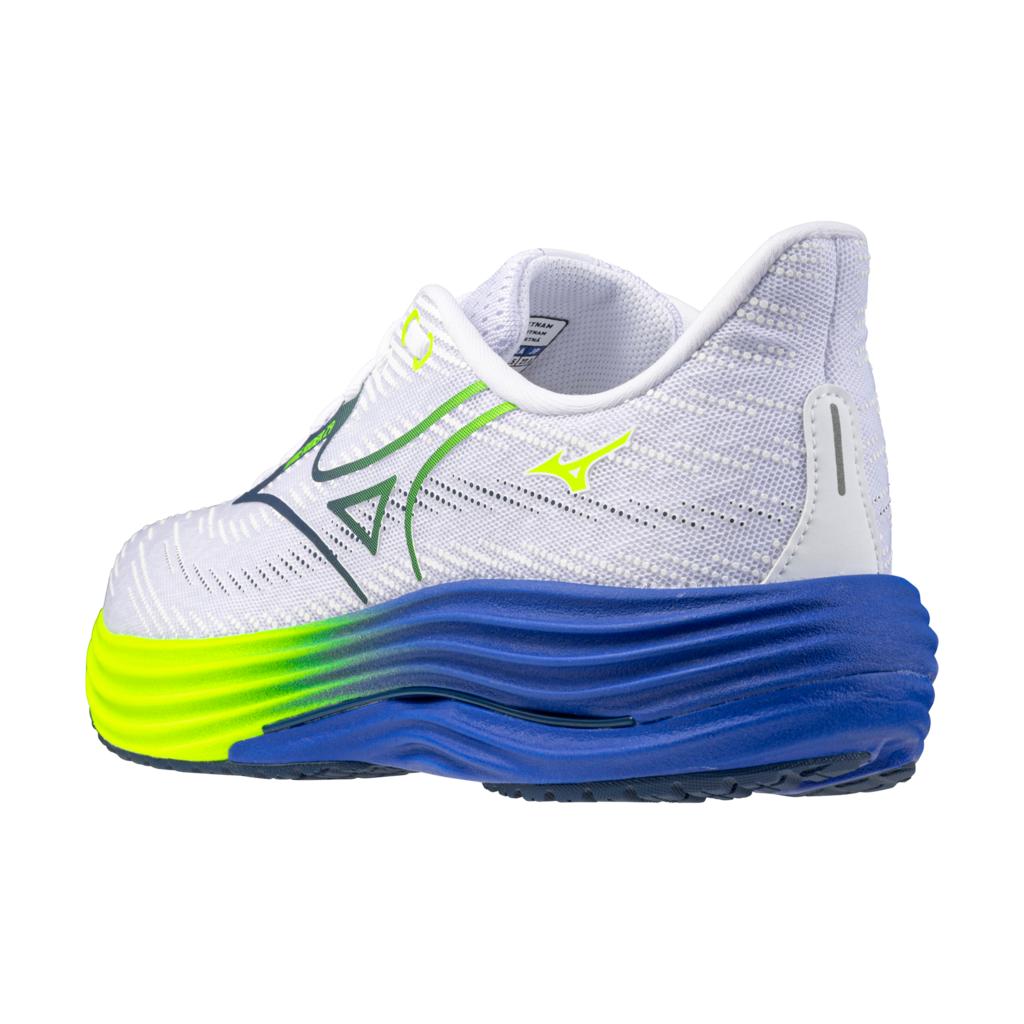 Mizuno Men's Wave Rider 29 Running Shoe White Estate Blue