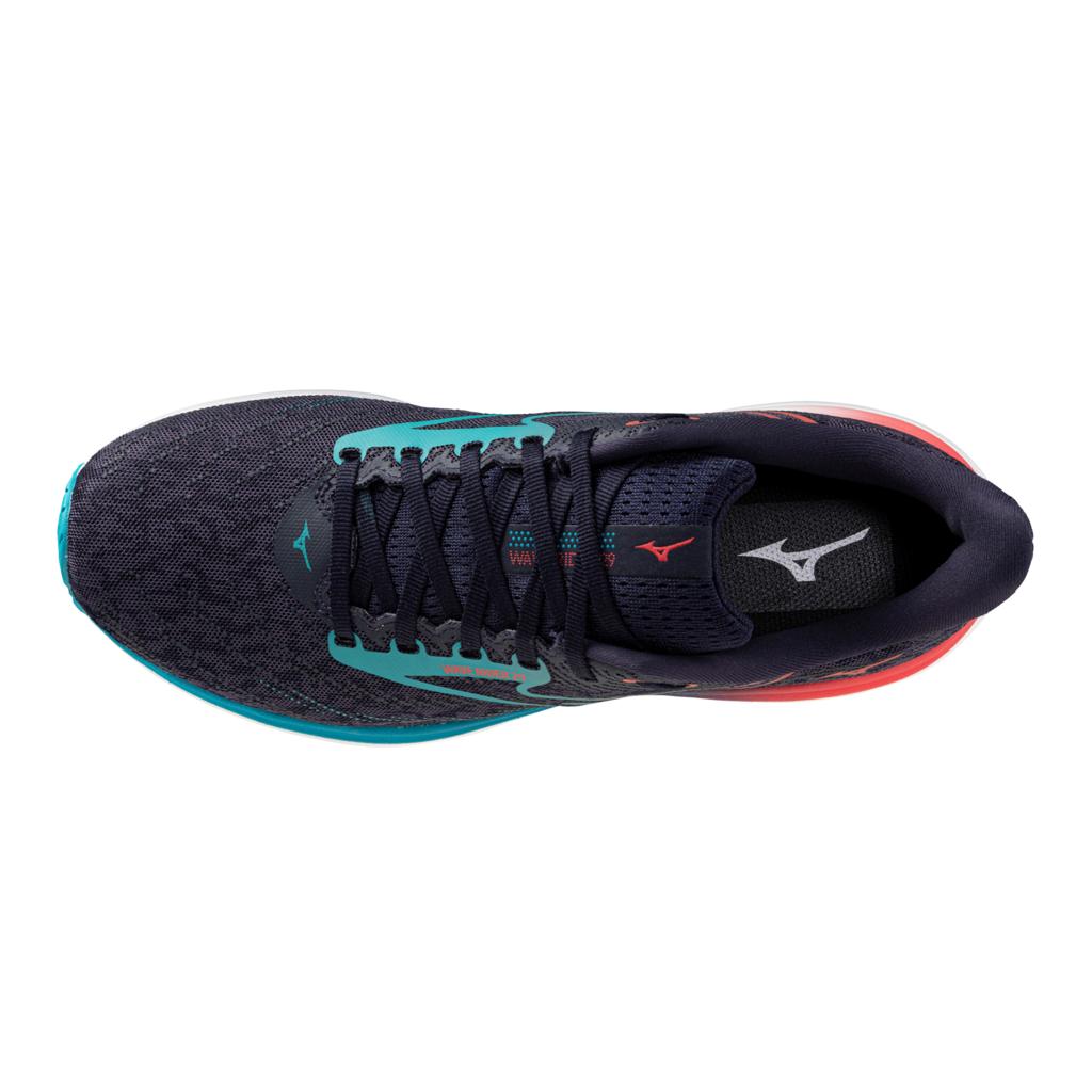 Mizuno Men's Wave Rider 29 Running Shoe Odyssey Grey Capri Breeze