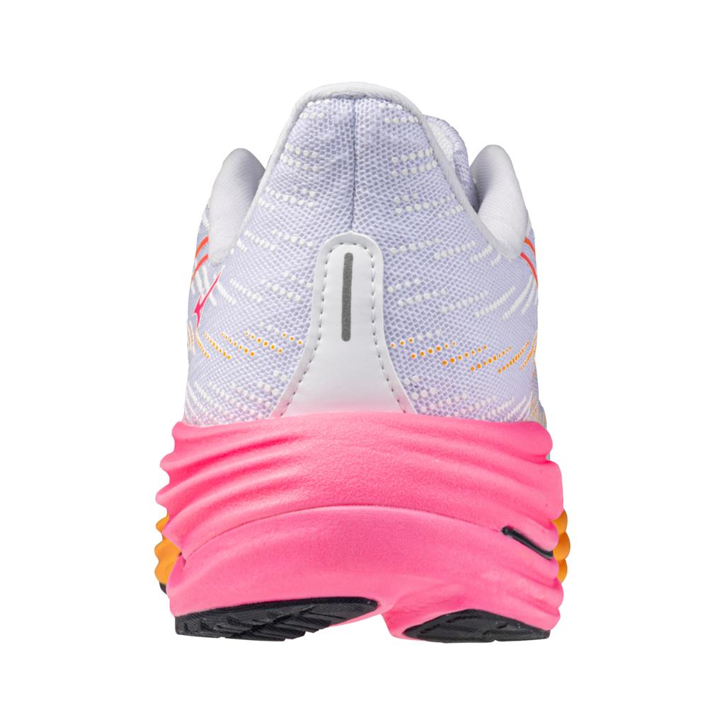 Mizuno Unisex Wave Rider 29 Hanabi Pack Running Shoe White Tang Orange