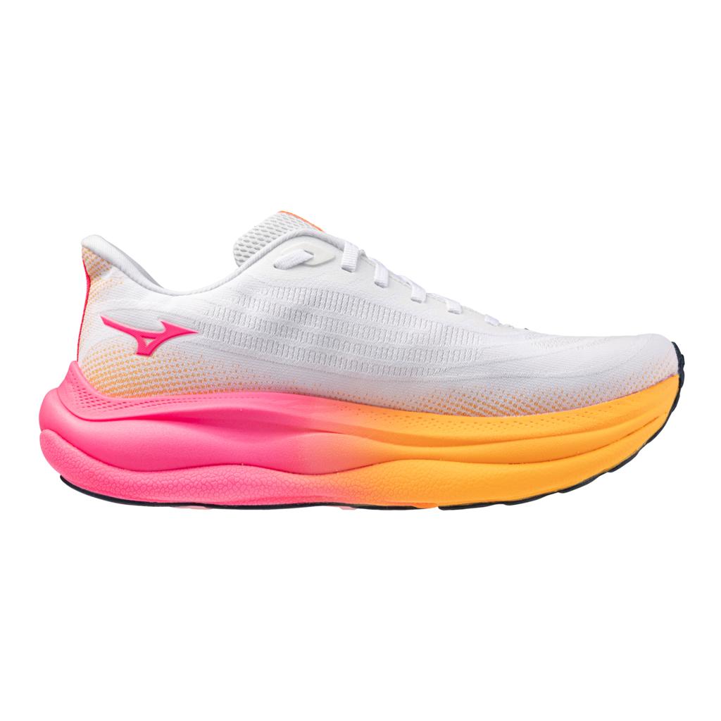 Mizuno Unisex Wave Sky 9 Hanabi Pack Running Shoe White Tang Orange