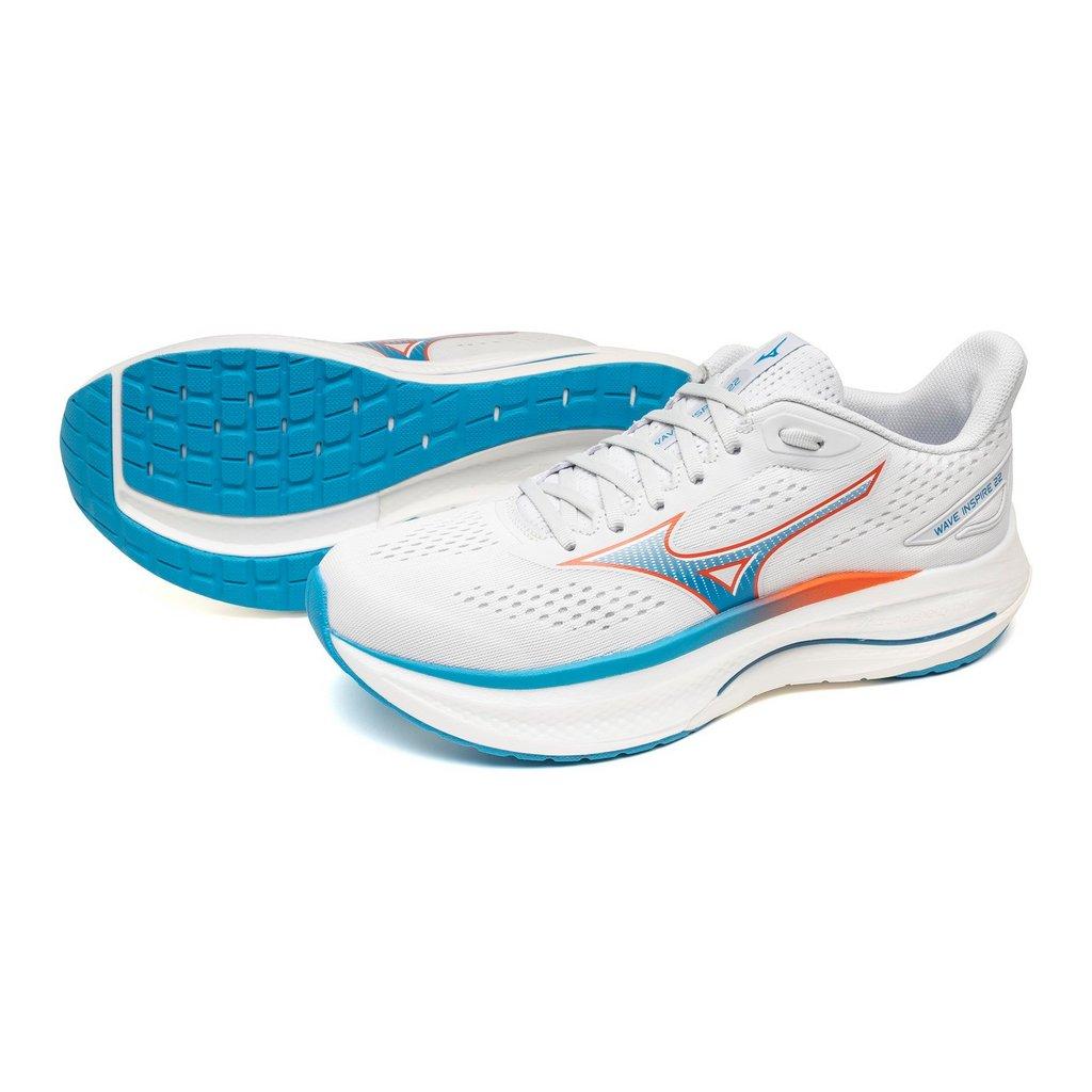 Mizuno Men's Wave Inspire 22 Wide 2E Running Shoes Cloudscape Blue Jewel