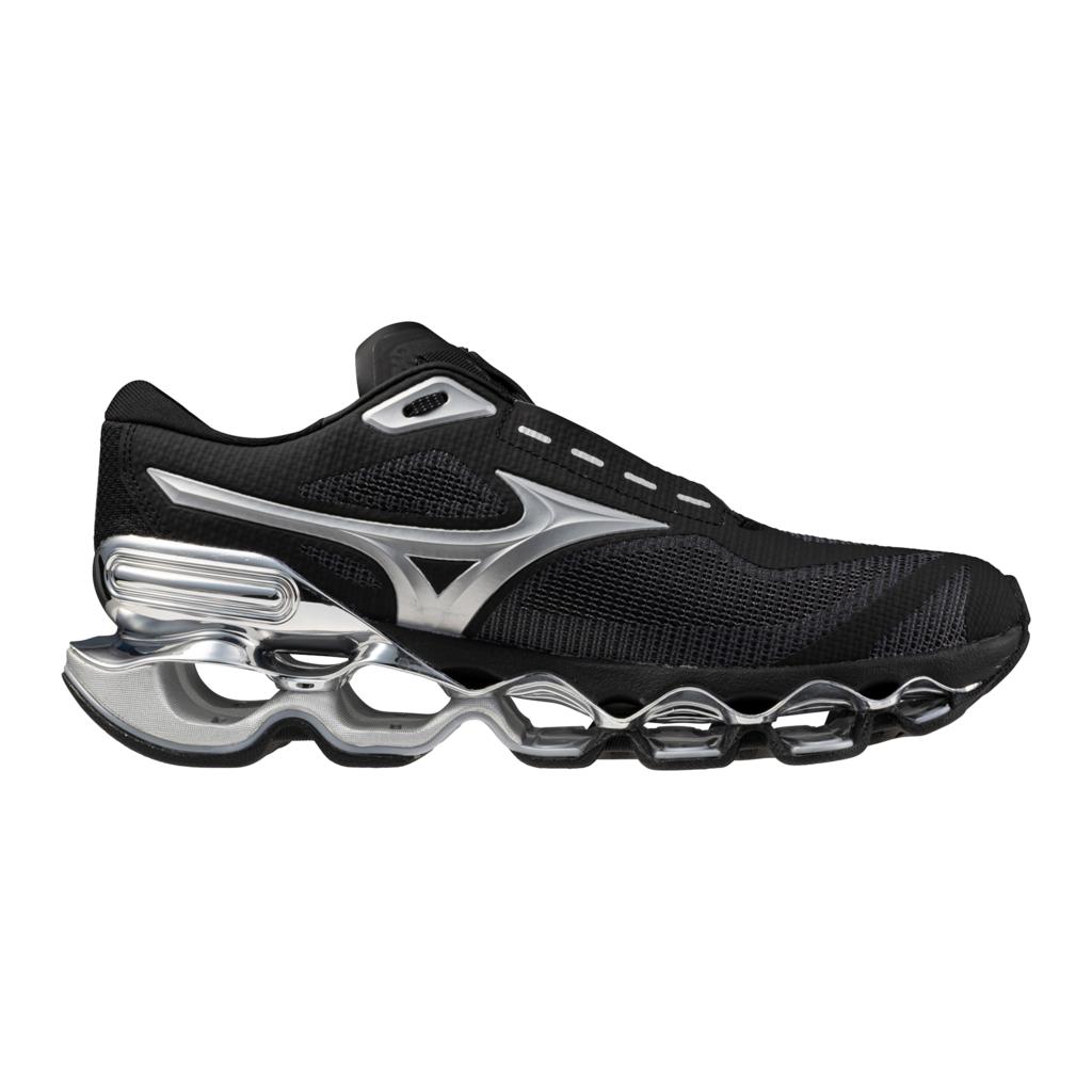 Mizuno Unisex Wave Prophecy 15 Running Shoe Black Galaxy Silver