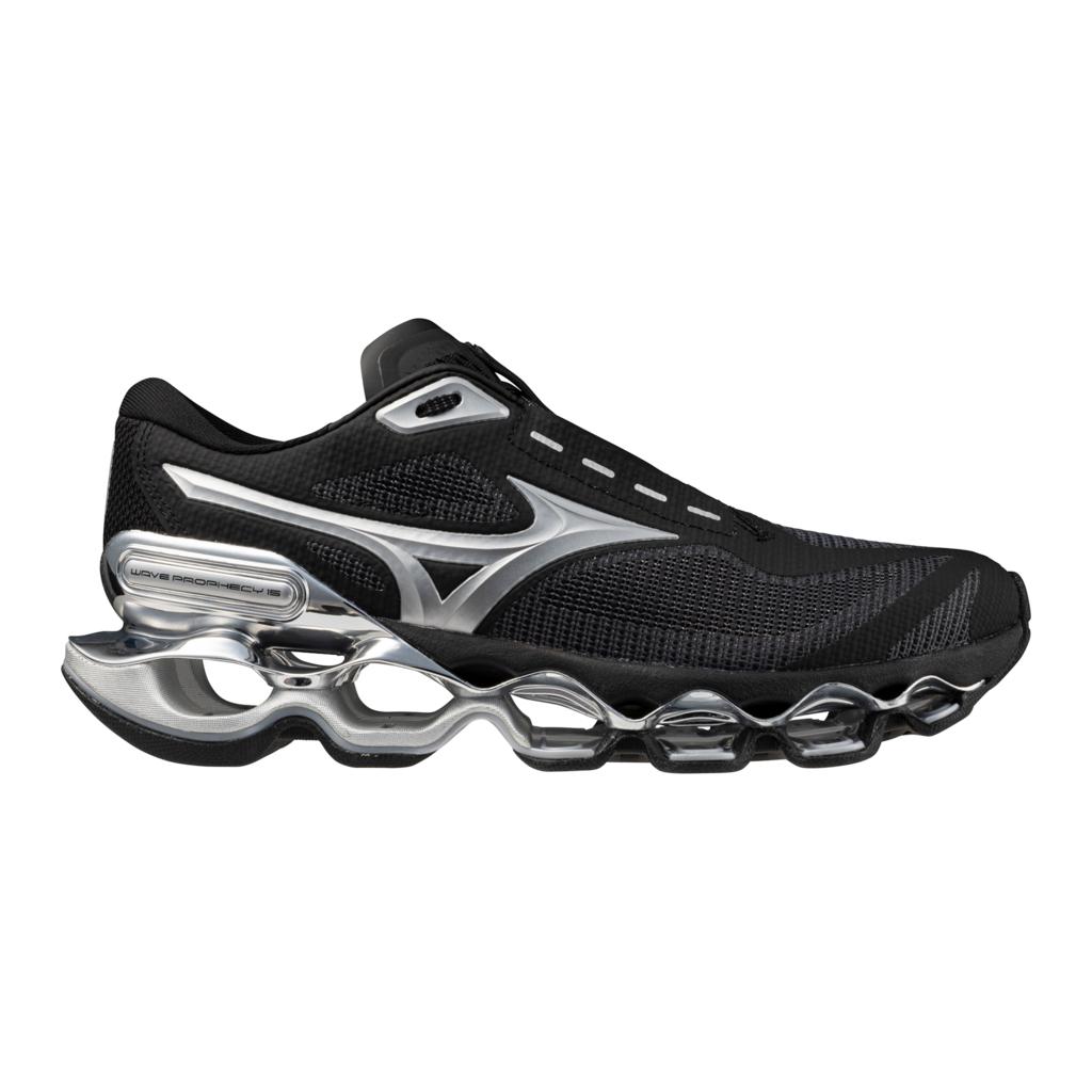 Mizuno Unisex Wave Prophecy 15 Running Shoe Black Galaxy Silver