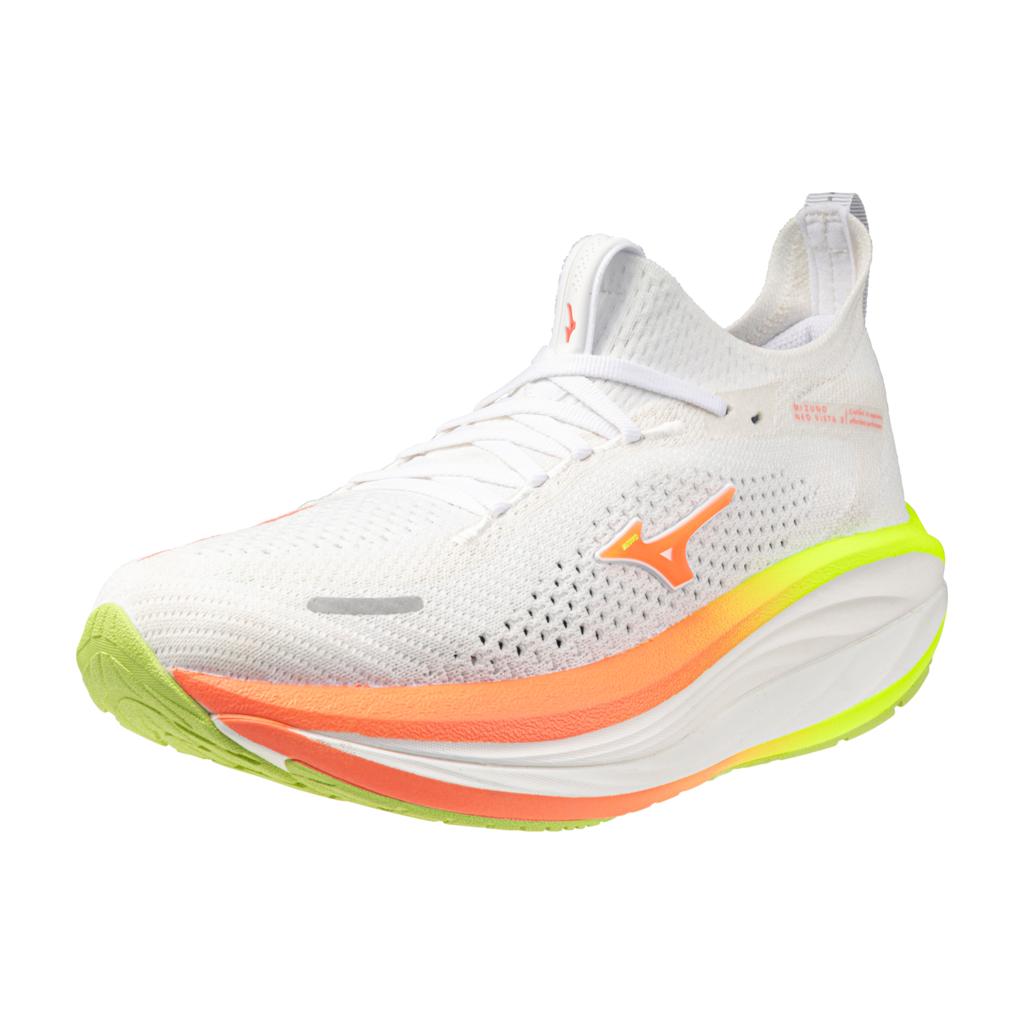 Mizuno Women's Neo Vista 3 Running Shoe Gf White Flamingo Coral