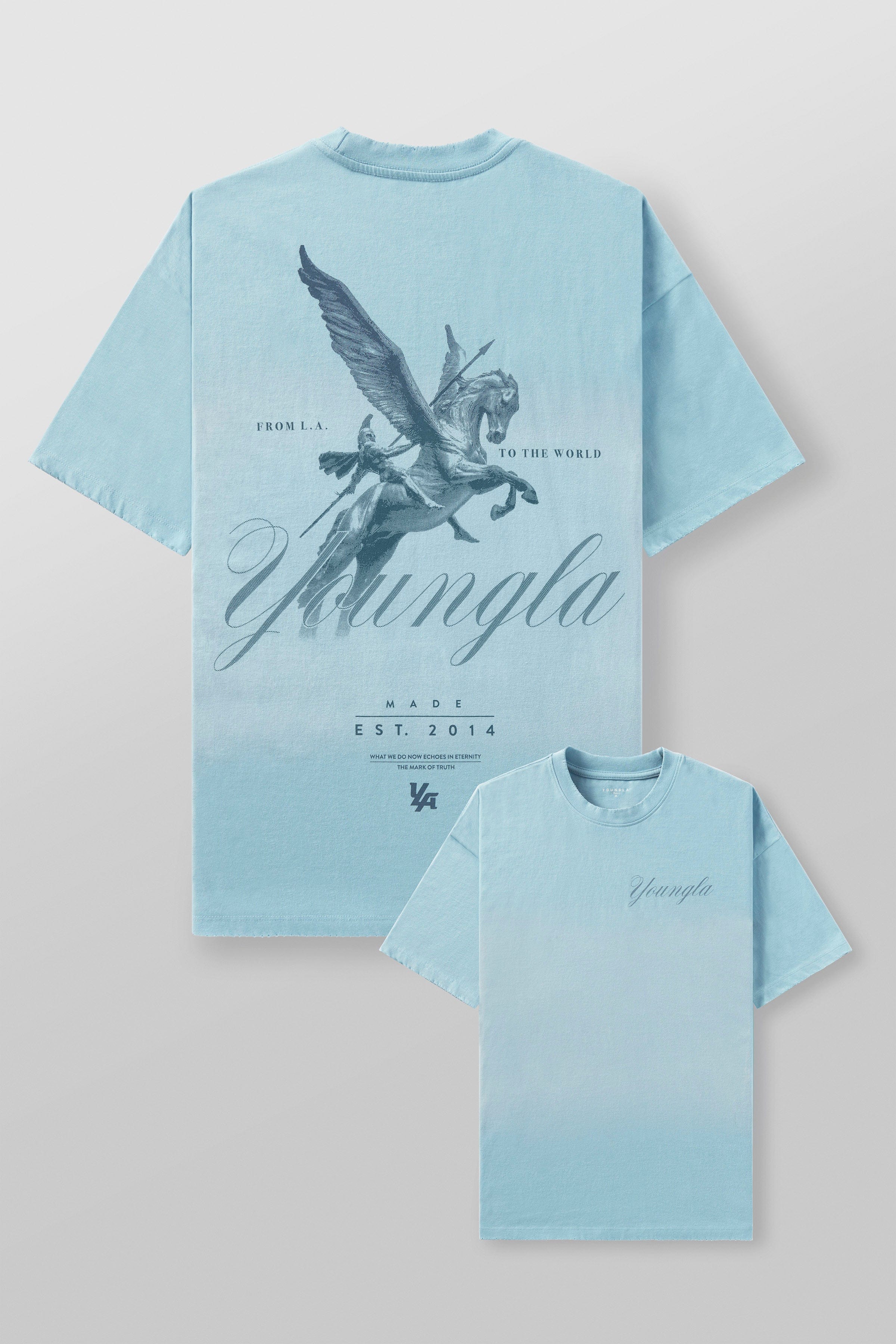 YoungLA 4118 - Warrior Tees Light Blue Wash