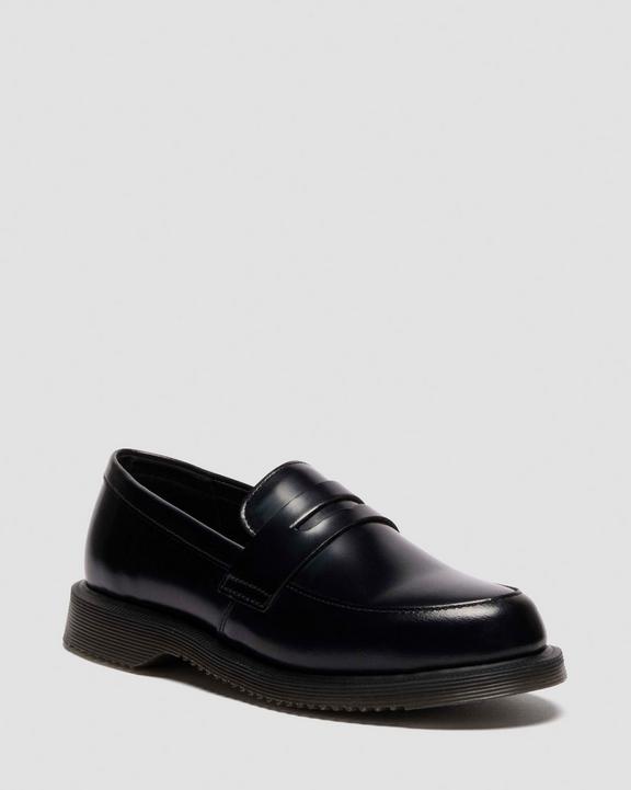 Dr Martens Temara Polished Smooth Leather Loafers - Black