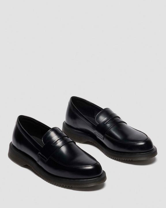 Dr Martens Temara Polished Smooth Leather Loafers - Black