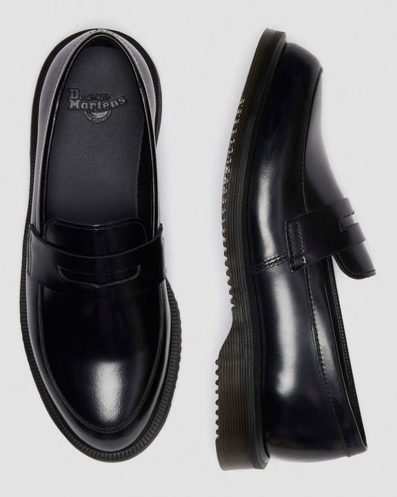 Dr Martens Temara Polished Smooth Leather Loafers - Black