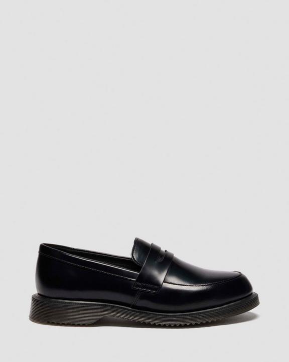 Dr Martens Temara Polished Smooth Leather Loafers - Black