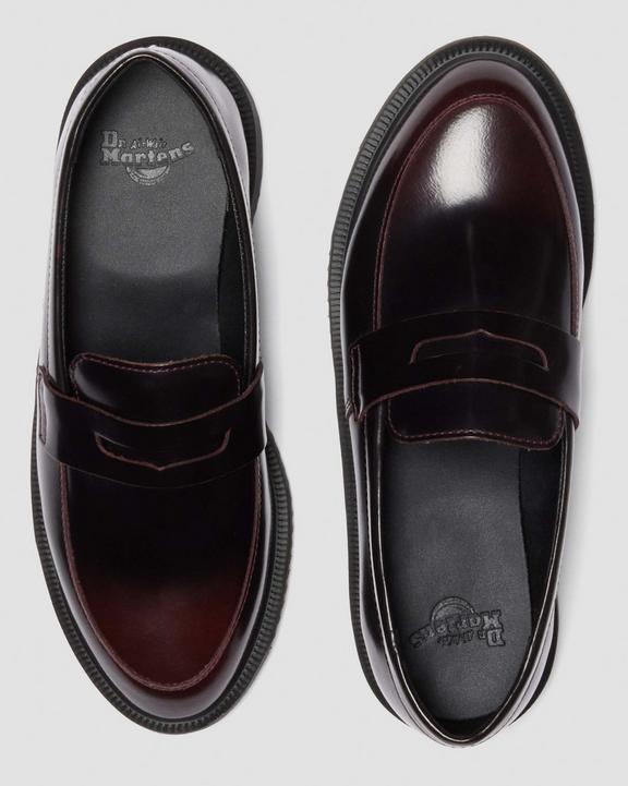 Dr Martens Temara Arcadia Leather Loafers - Cherry Red Arcadia