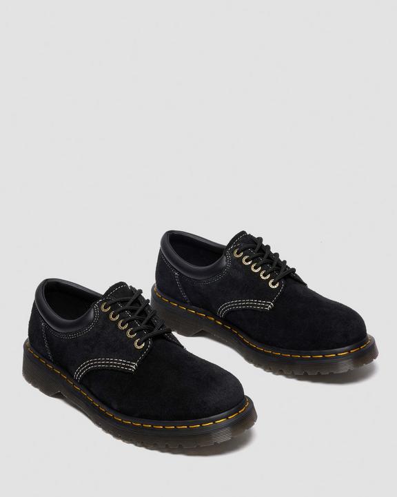 Dr Martens Distressed Suede Shoes - Black