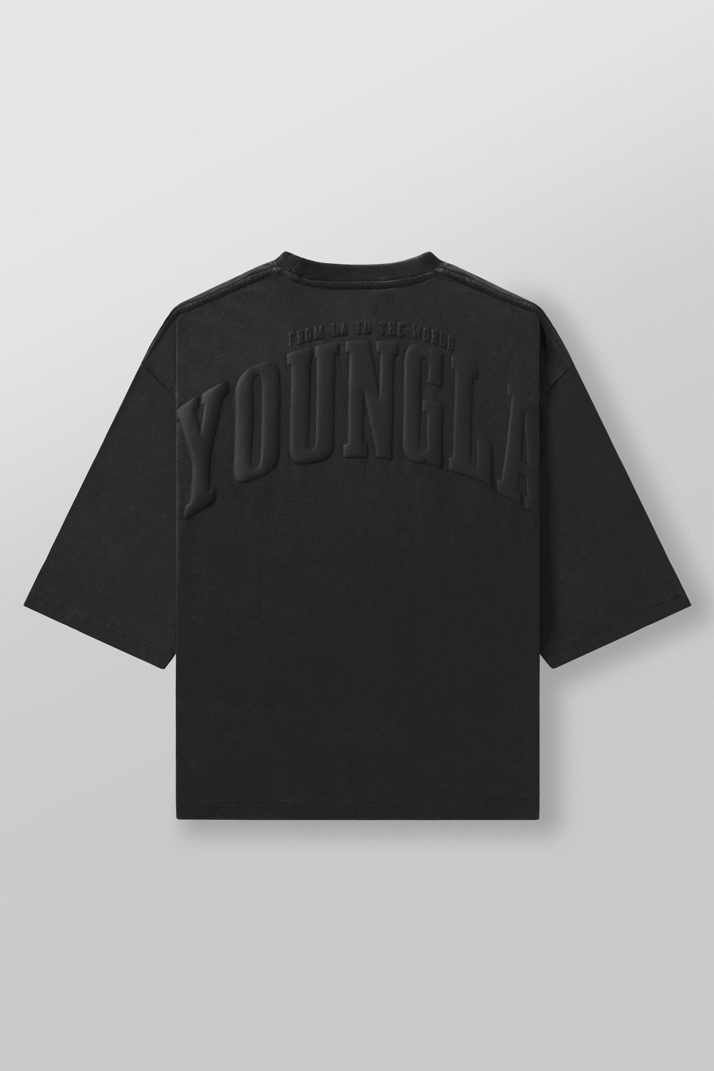 YoungLA 4138 - Foundation Cropped Tees Black Wash