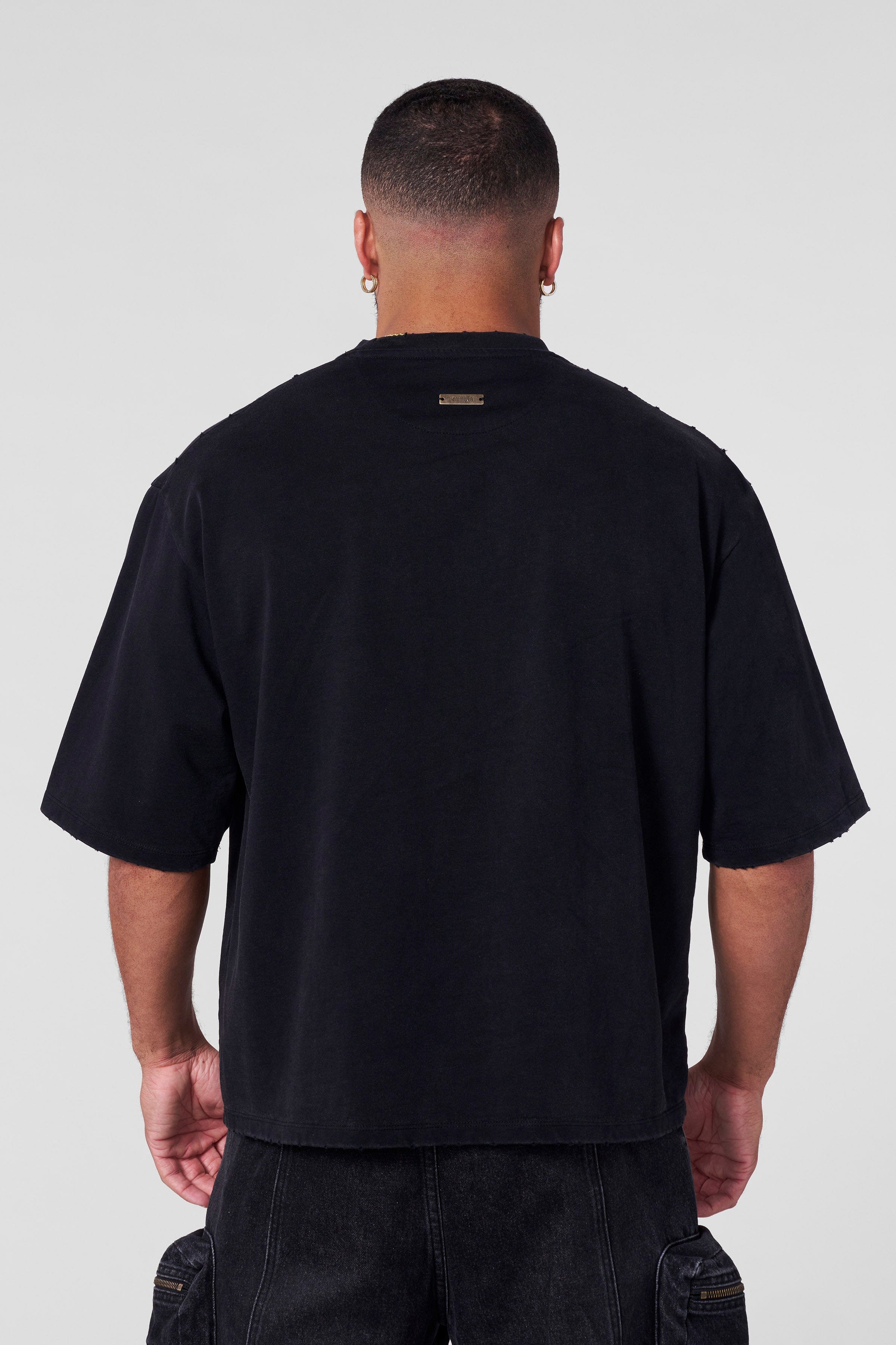 YoungLA 4144 - Distressed Tees Black