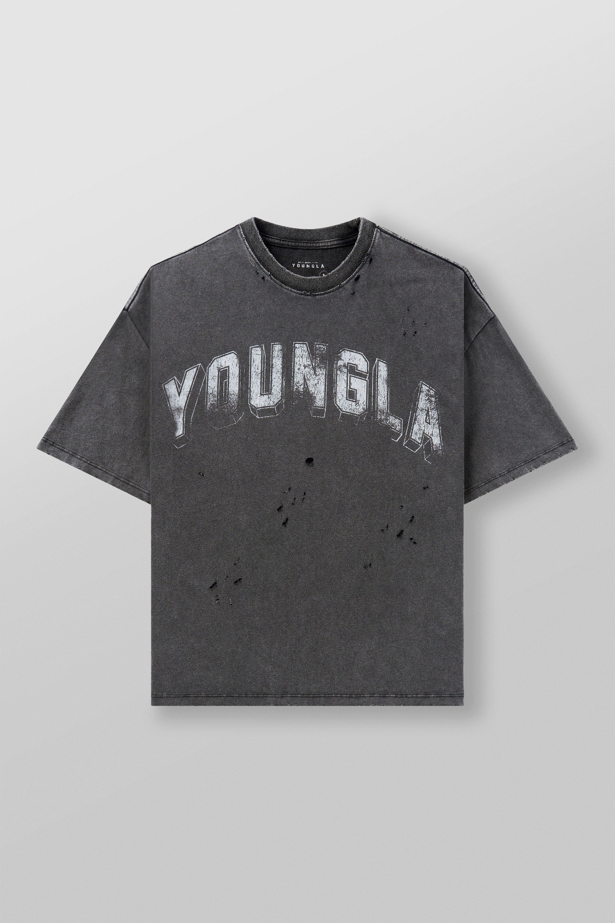 YoungLA 4146 - Scuffed Cloud Tees Grey Wash