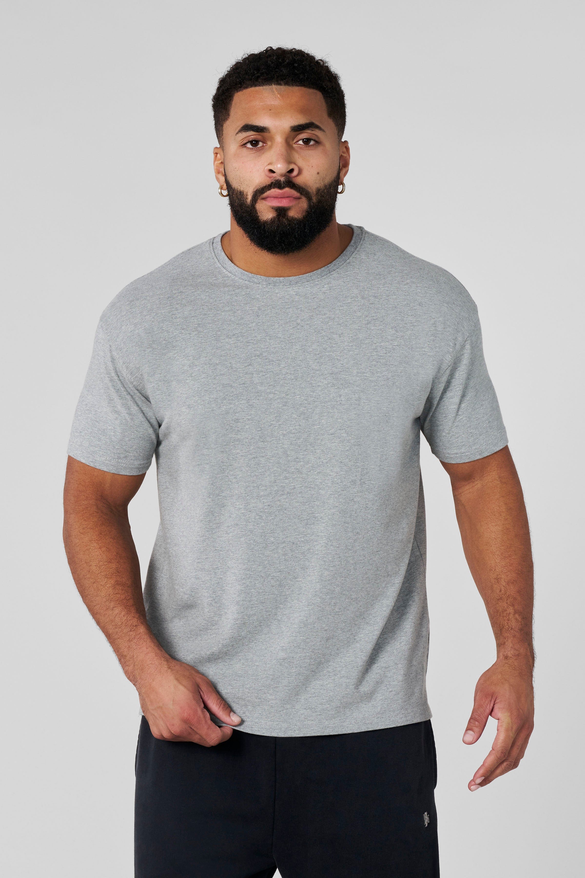 YoungLA 4148 - Elevated Essentials - Fitted Tee Heather Grey