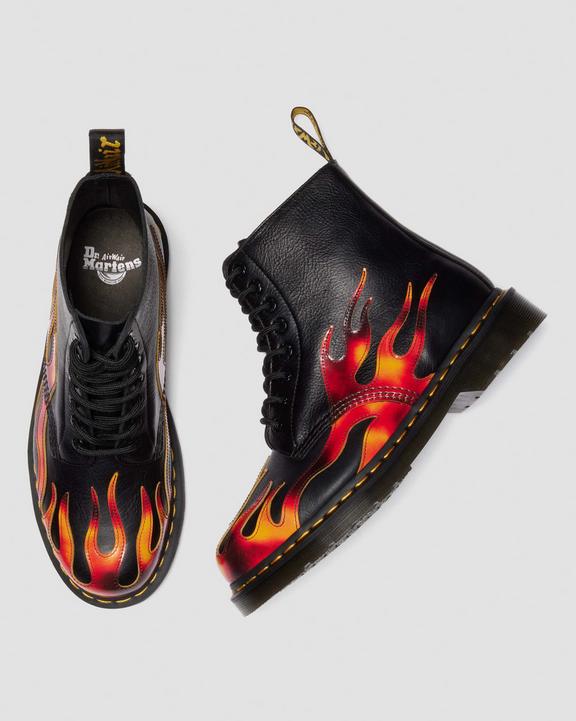 Dr Martens 1460 Pascal Flame - Black+Vibrant Red+Dms Yellow