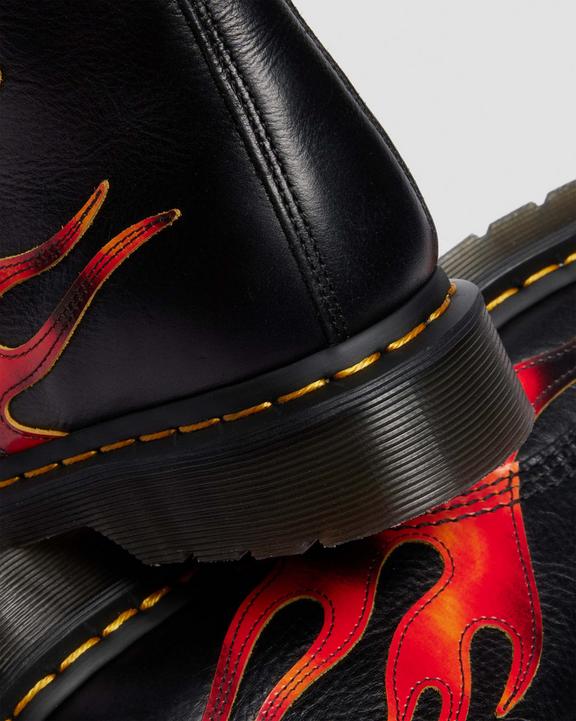 Dr Martens 1460 Pascal Flame - Black+Vibrant Red+Dms Yellow