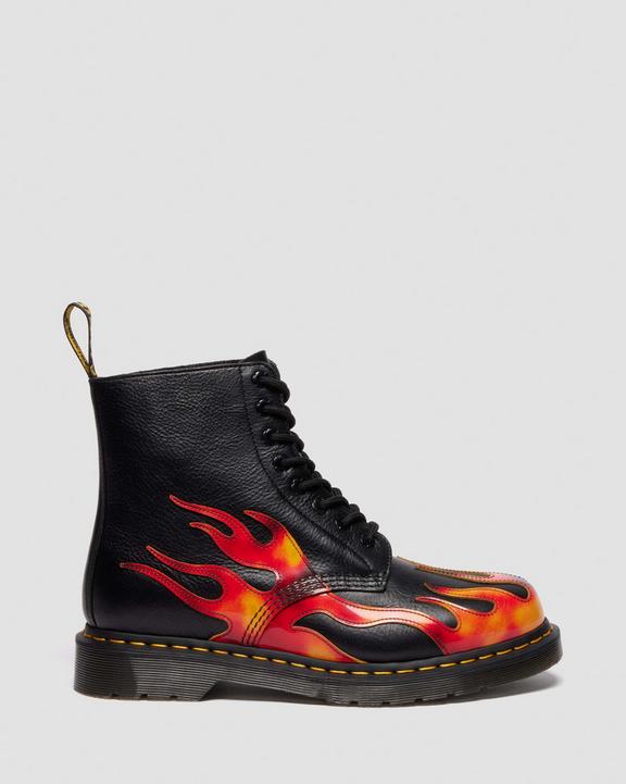 Dr Martens 1460 Pascal Flame - Black+Vibrant Red+Dms Yellow