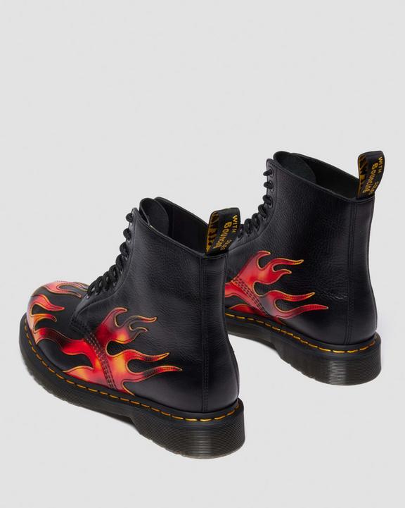 Dr Martens 1460 Pascal Flame - Black+Vibrant Red+Dms Yellow