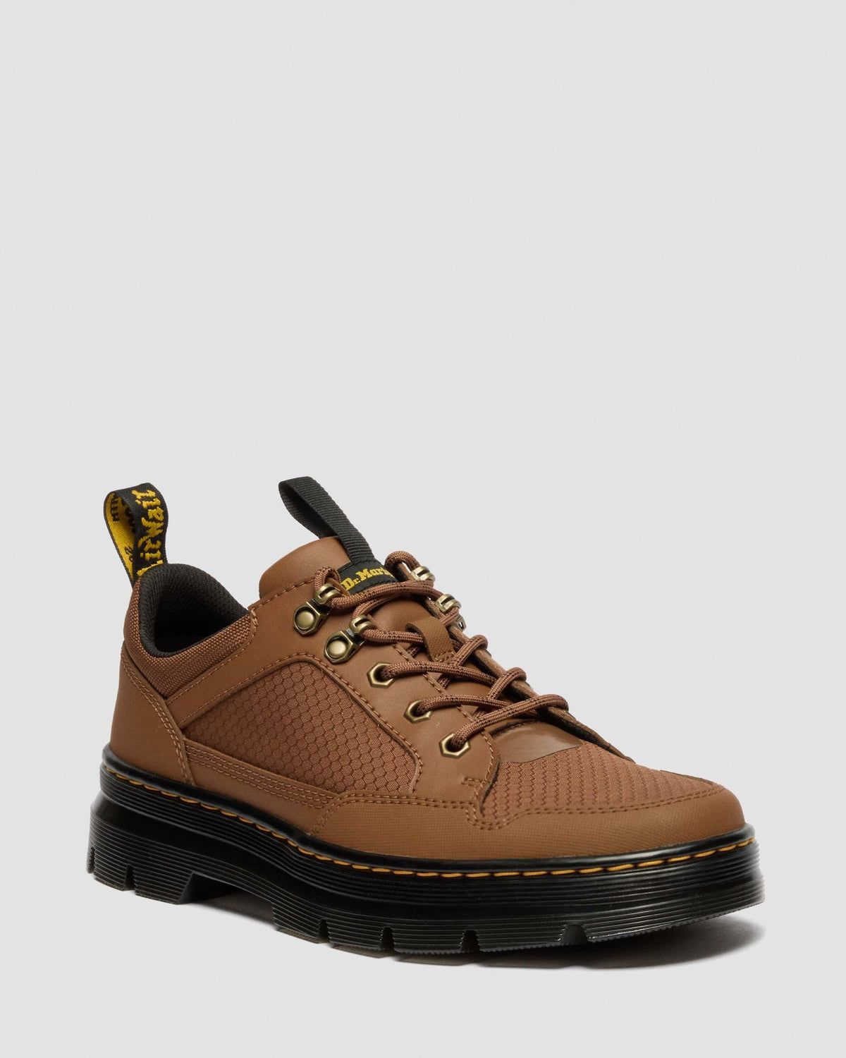 Dr Martens Reeder Mk.02 Canvas & Leather Utility Shoes - Sepia Brown