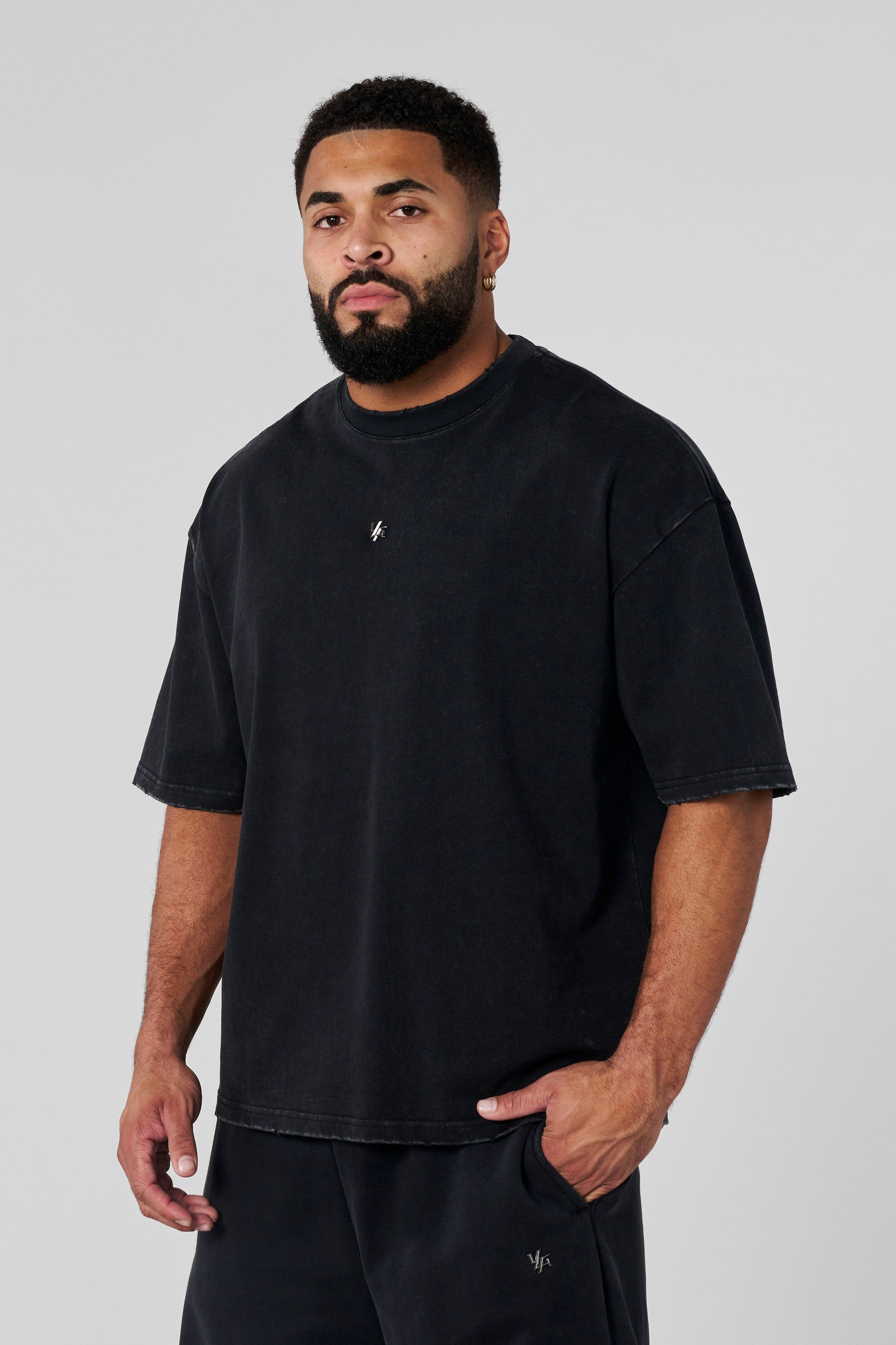 YoungLA 4153 - Elevated Essentials - Relaxed Tee Black Wash