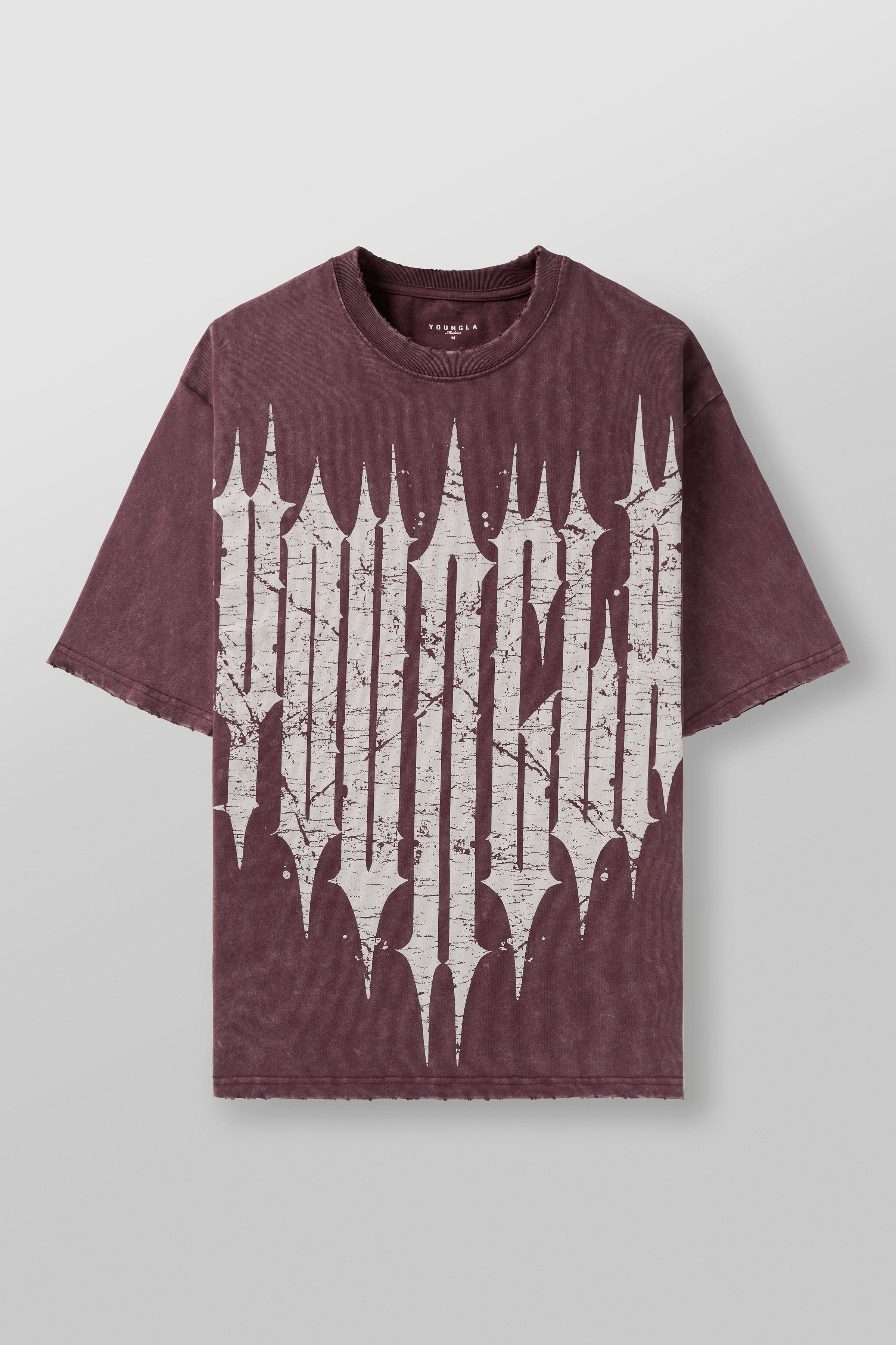 YoungLA 4156 - Revenge Tees Burgundy Wash