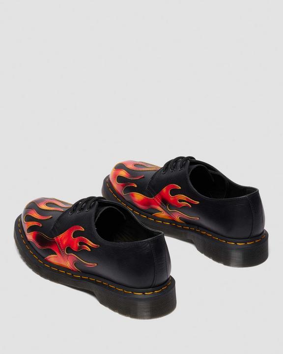 Dr Martens 1461 Flame - Black+Vibrant Red+Dms Yellow