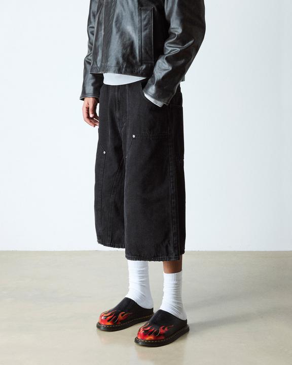 Dr Martens San Flame - Black+Vibrant Red+Dms Yellow