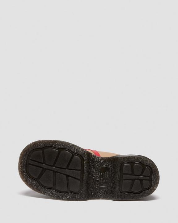 Dr Martens Buzz Ballerina Leather Shoes - Vibrant Red+Vintage Taupe