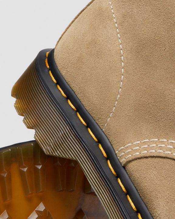 Waxy Suede Ankle Boots - Savannah Tan - Womens