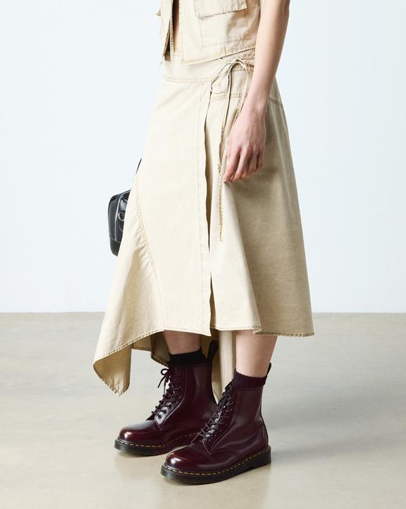 Dr Martens Arcadia Leather Boots - Cherry Red Arcadia