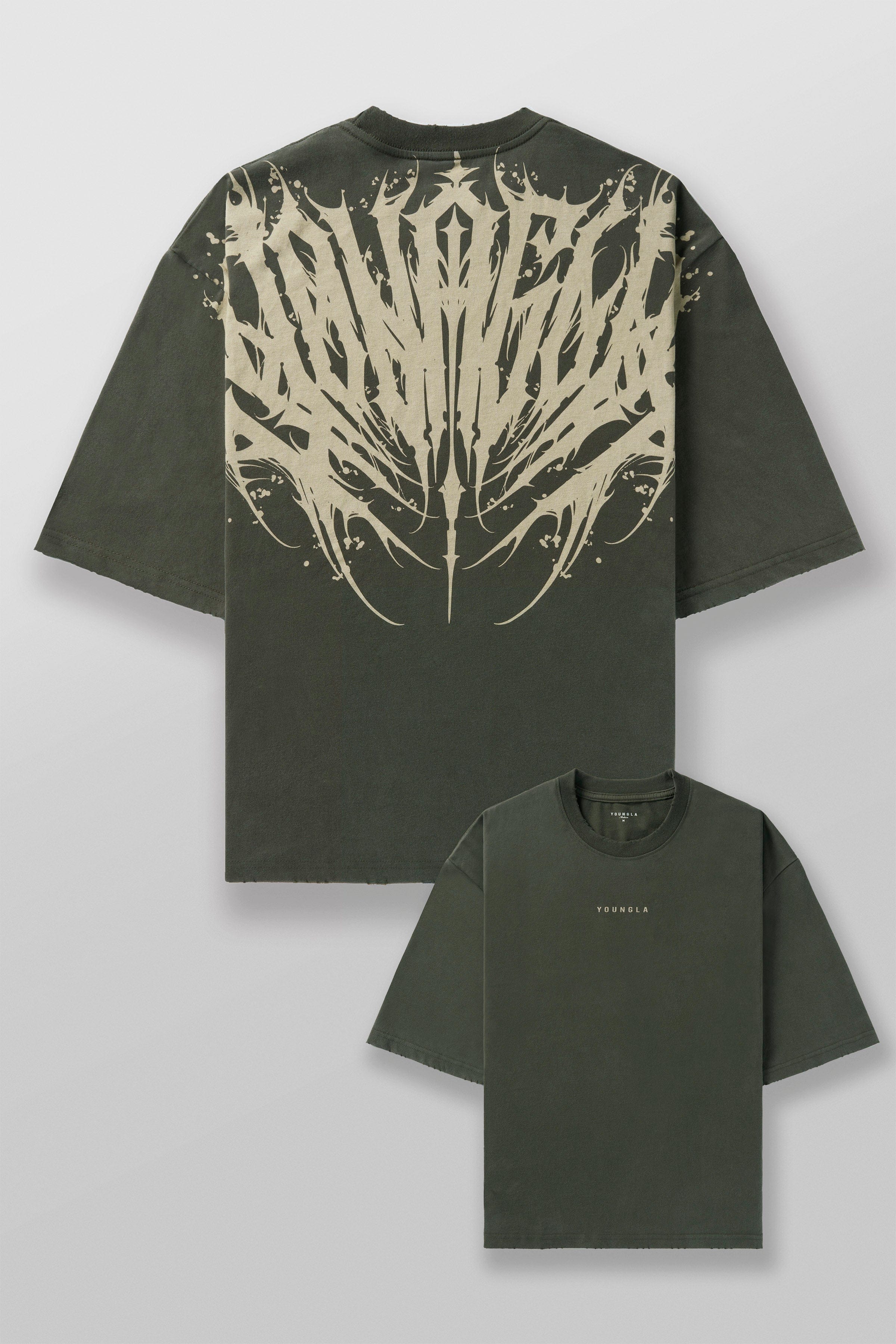 YoungLA 4185 - Chaos Tees Hunter Green Wash