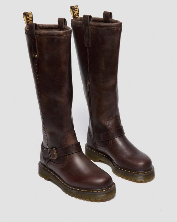 Dr Martens Anistone Knee High - Dark Brown