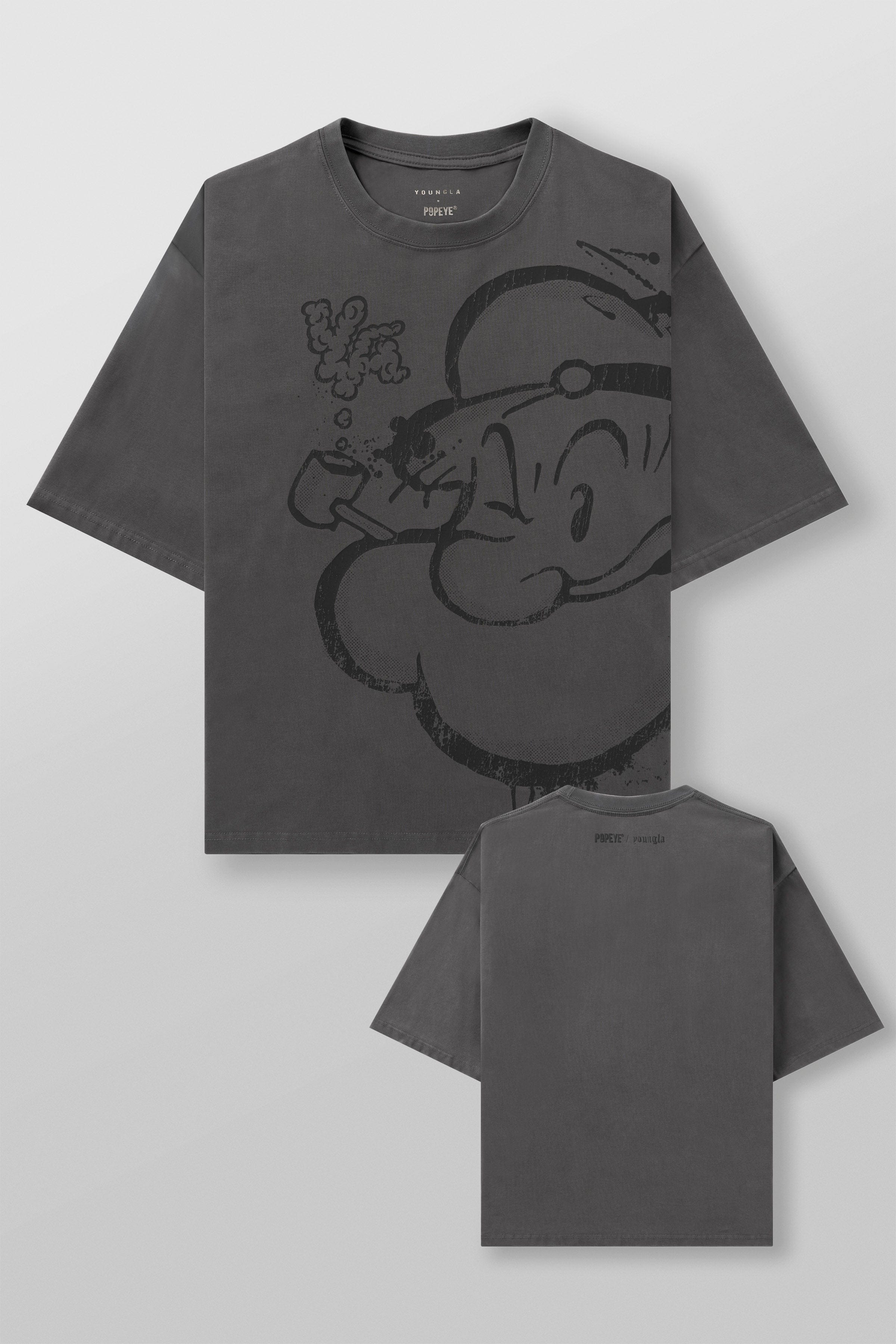 YoungLA 4195 - Popeye Tees Charcoal