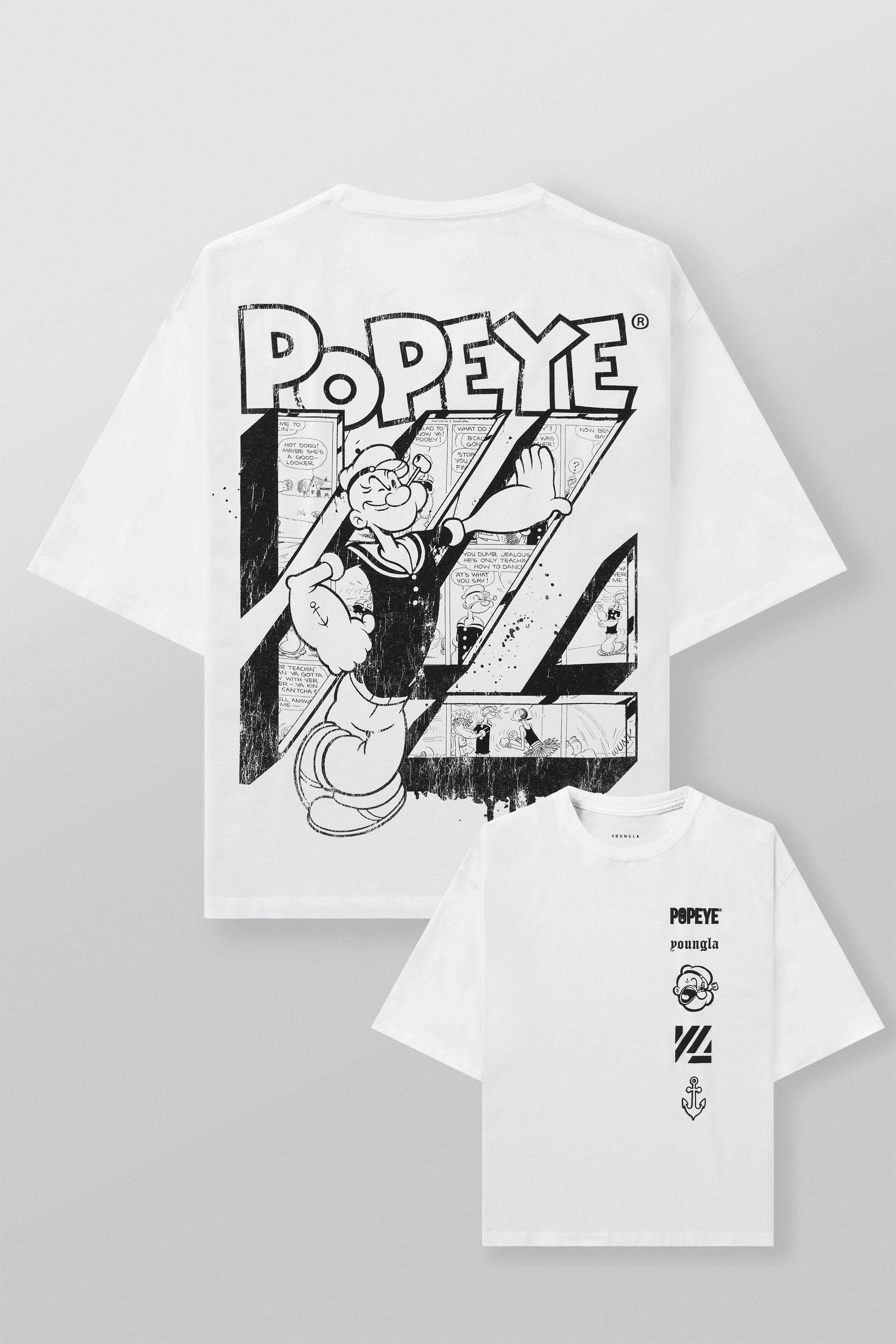 YoungLA 4195 - Popeye Tees White