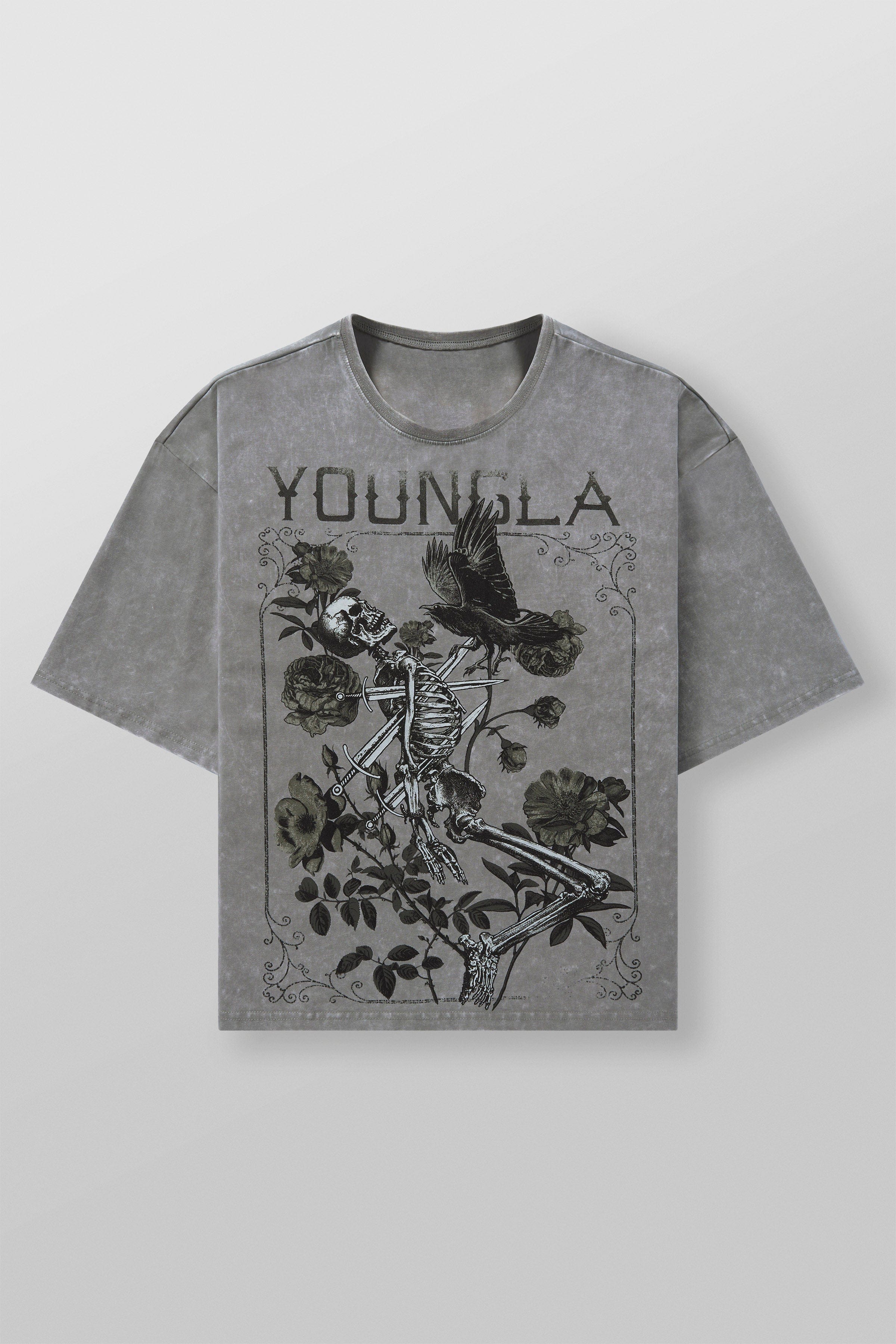 YoungLA 4197 - Nevermore Tees Light Grey Wash