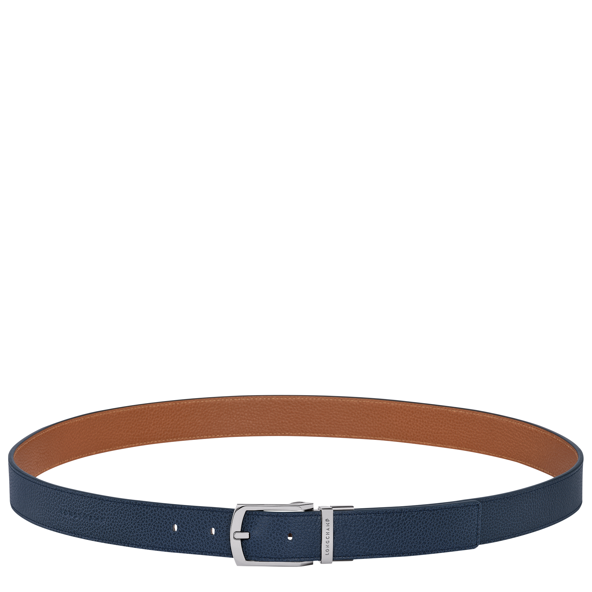 Longchamp Le Foulonné Men's belt Navy/Caramel