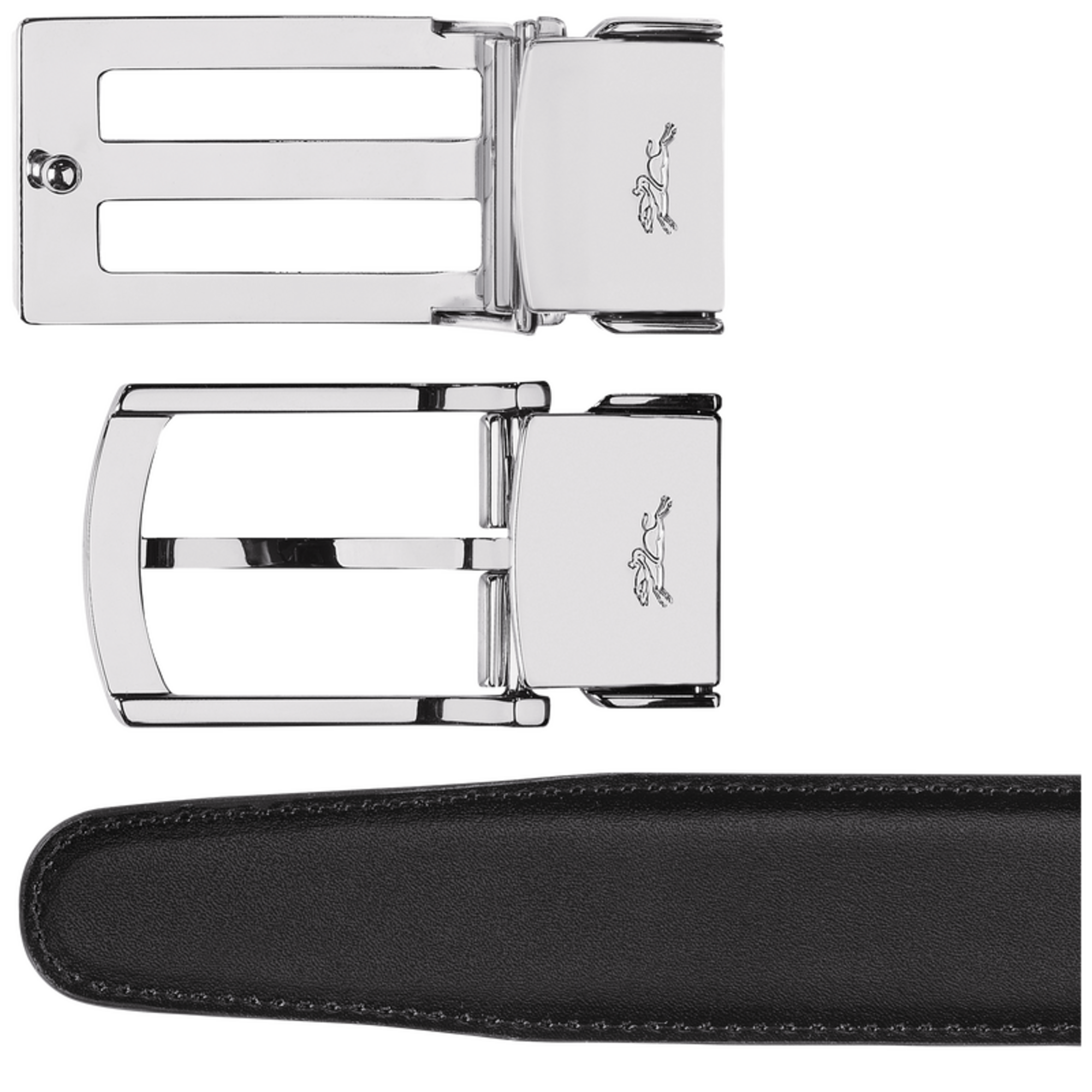 Longchamp Delta Box Men's belt Black/Navy