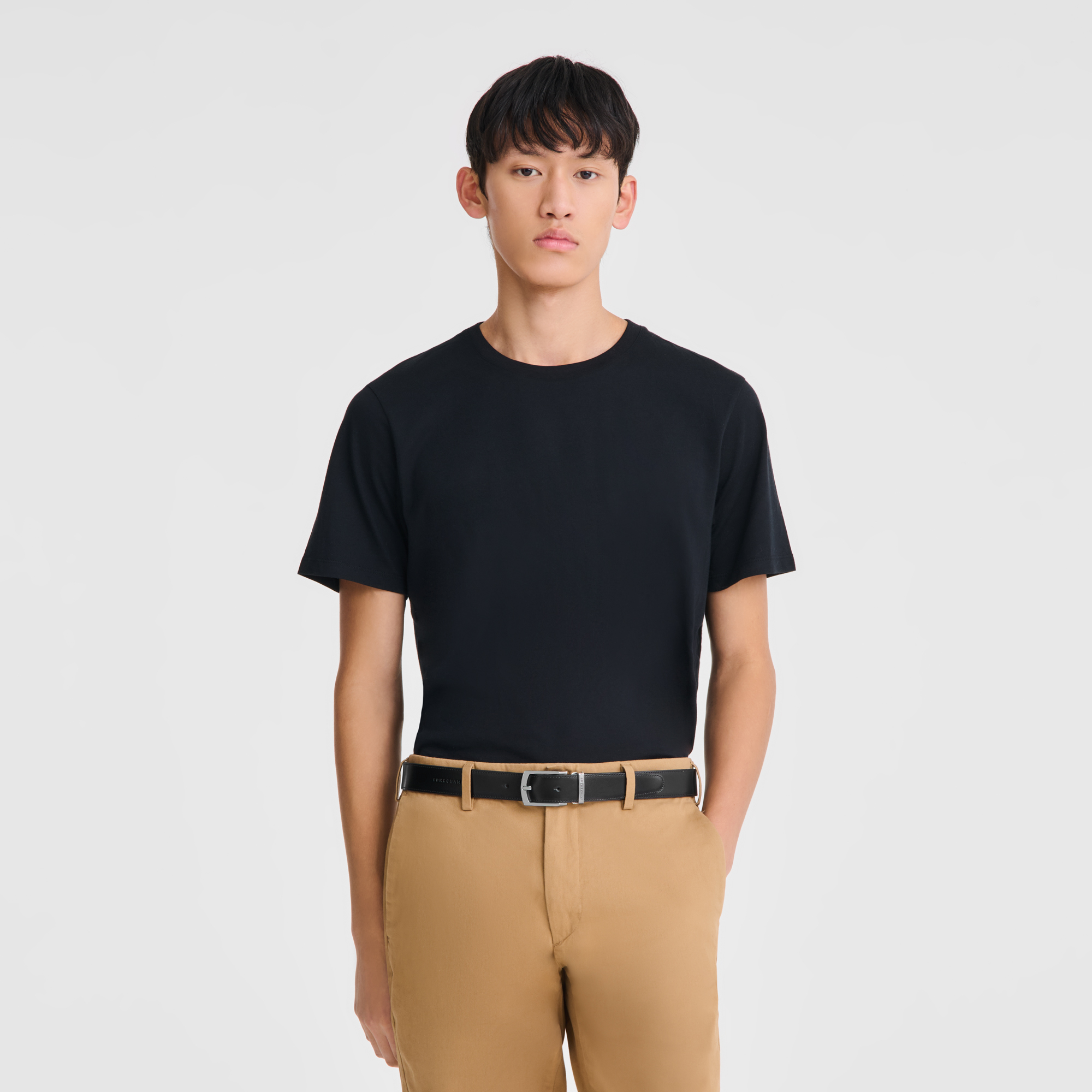 Longchamp Delta Box Men's belt Black/Mocha