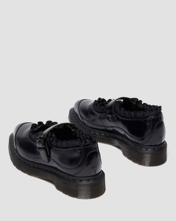Dr Martens Elphie Mary Jane Frill - Polished Smooth