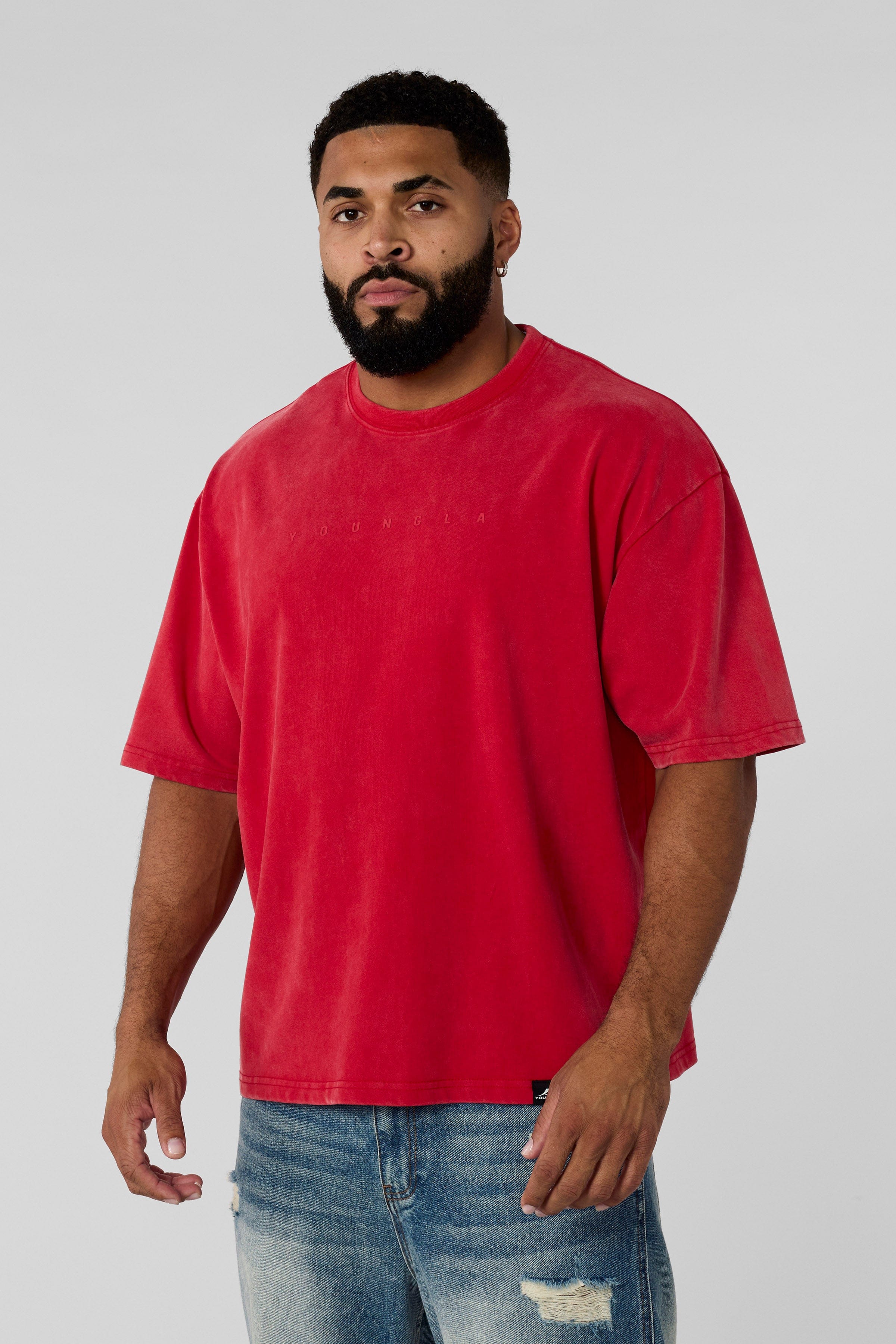 YoungLA 4219 - Summer Peached Tees Red Wash