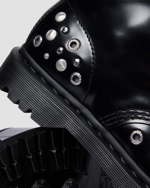 Dr Martens Studded Buttero Leather Boots - Black Buttero