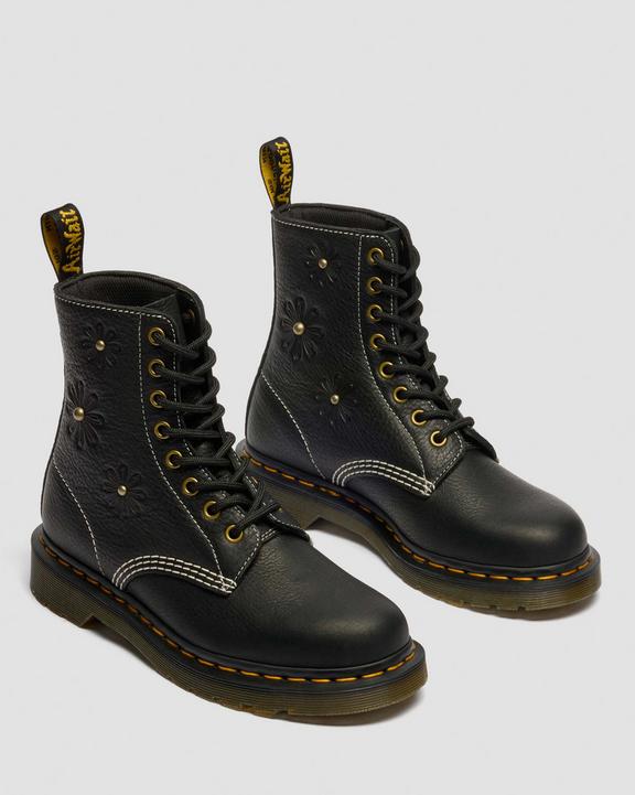 Dr Martens 1460 Pascal Flower - Black