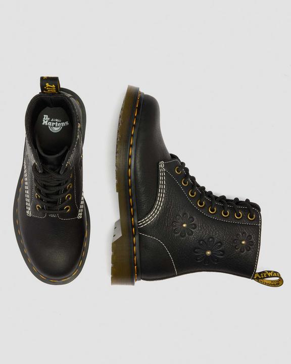 Dr Martens 1460 Pascal Flower - Black