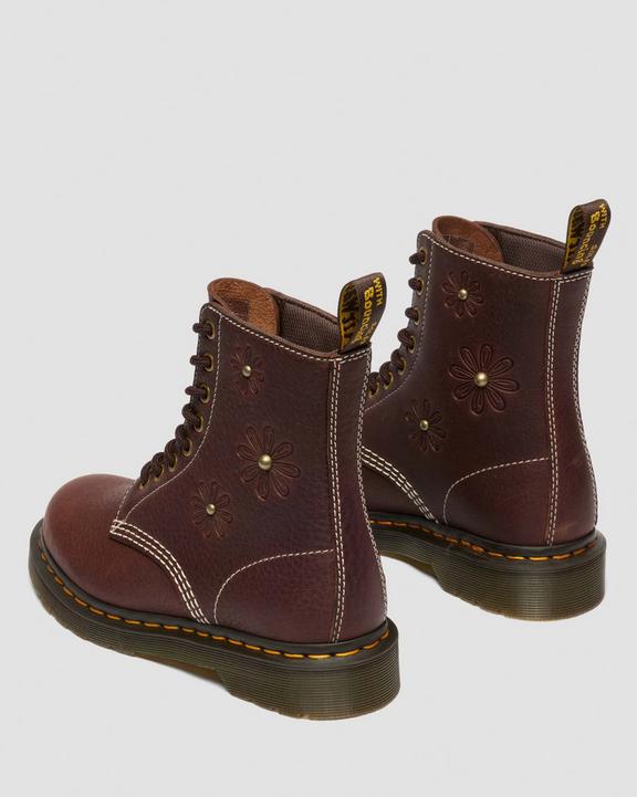 Dr Martens 1460 Pascal Flower - Dark Brown