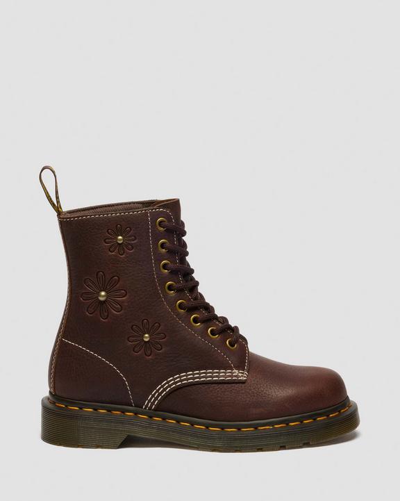 Dr Martens 1460 Pascal Flower - Dark Brown